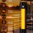 1500W PTC Ceramic Electric Heater w/4 Modes,350Sq.ft 1S Heating, 70Oscillating Patio Heaters for Outdoor Use, Overheating & Tip-Over Protection, Tall Space Heaters for Indoor Use Large Room