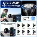 Qi2.2 Max 25W Fast Wireless Car Charger Phone Holder for Toyota Sienna 2025 2026 [ 12.3 inch Touch Screen ] Auto Accessories Magnetic Cell Phones Mount Charging Stand Compatible with MagSafe
