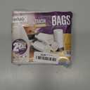 Small-Garbage-Bag 2-Gallon-Size Trash Bags Drawstring - Unscented Clear White Mini Bulk Drum Plastic Liners Recycling for Kitchen Office Bathroom Can Waste Basket, 3 Rolls, 120 Counts