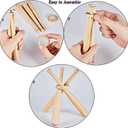 BaseGoal Wooden Baseball Softball Stand Display Consists of 3 Mini Baseball Bat and 1 Wooden Circles