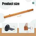 Wooden Handrails, Non-Slip Staircase Handrail, for Home Garden Corridor Lofts Kindergarten Guardrail Decking Railings, Wall Mounted Barrier-Free Staircase Grab Bar for Elderly (Size : 7ft)