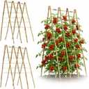 3 Pack A-Frame Bamboo Trellis 47''x15.5'', Oltara Foldable Garden Trellis for Outdoor Climbing Plants, Cucumbers, Raised Beds, Tomatoes, Beans, Peas, Vegetables, Flowers Support