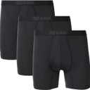 32  Degrees Cool Men's Boxer Brief, Comfort Mesh, 3-Pack, Black, Large, Quick Dry Nylon with Anti-Odor (Black, L)