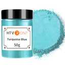 HTVRONT Mica Powder for Epoxy Resin - 1.76 oz/50g Turquoise Blue Mica Powder, Natural Mica Pigment Powder for Soap Making, Resin, Candle Making, Bath Bomb