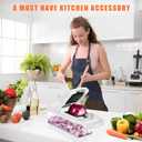 HercuCut Blade All-in-One Vegetable Chopper and Spiralizer Food Chopper with Container, Fruit Slicer, House Essentials, Kitchen Appliances & Gadgets (White/Black)