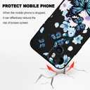 for iPhone 15 Case Anti Scratch Soft Microfiber Lining, Soft Shockproof Slim Fit Floral for iPhone 15 Phone Cover 6.1 inch-Aurora Butterfly Black