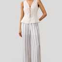 Women's Short Sleeve Blouse, Casual Top for Daily, Work & Vacation Outfits (Beige, M)