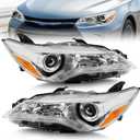 Headlight Assembly Fit For 2015-2017 Toyota Camry 2015 2016 2017 Toyota Camry Headlight Assembly Black Housing Amber Reflector-S
