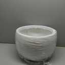 Kante 15.7" Dia Round Concrete Planter, Outdoor/Indoor Large Bowl Plant Pots with Drainage Hole and Rubber Plug for Garden Patio Balcony Home, Pure White