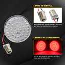 NTHREEAUTO 1156 Rear LED Turn Signals, 2 Inch Bullet Motorcycle Tail Lights Panel Compatible with Harley Sportster, Dyna, Street Glide, Road King, Softail