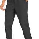 Men's Sweatpants Athletic Pants Joggers with Zipper Pockets Lightweight Quick Dry Workout Track Pants for Gym Running (X-Large, Black)