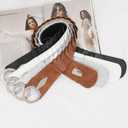WHIPPY Women Wide Elastic Waist Belt Vintage Wide Stretch Waist Belt Fashion Retro Leather Waistband for Dresses (Gray)