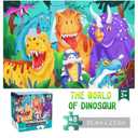 Jumbo Floor Puzzle for Kids,48 Piece Volcano Dinosaur Large Jigsaw Puzzles, Fun Educational Toy for Toddlers Ages 35,Preschool Learning Gift for Boy Girl Ages 48