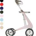 byACRE Carbon Ultralight Rollator Walker - 10.6 lbs Adult Walkers with 4 Wheels and Seat - Lightweight Seated Walkers with Wheels - Foldable Rolling Walker with Seat - Walker for Adults