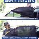 EcoNour Car Window Screens for Camping (Pack of 2) | 100% Protection from Bugs, UV and Mosquito Net | Breathable Mesh Baby Window Covers for Privacy Blackout (Medium 16"x30") | Car Window Accessories