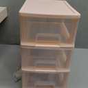 3 Drawer Storage Organizer, Pink Plastic Drawer Storage, Small Desktop Organizer for Home, Office