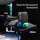 Donner Percussion Table for Drum Sets, Drum Accessory Holder Tray with Clamp On Shelf, Stable Flexible Microphone Stand with EVA Pad, Shock Absorbing, Large Surface