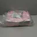 Pink Vinyl Record Player 3 Speeds Portable Suitcase Turntable with Built-in Dual Speakers, Bluetooth Gramophone with Built-in Battery 3.5mm Aux Input/RCA Output