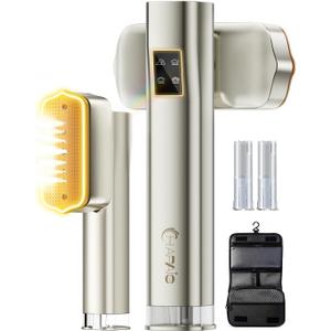 HAPAIS Steamer for Clothes,2-in-1 Clothes Steamer Handheld with 200ml Large Capacity,25 Min Continuous Use,4 Modes 1300W Travel Steamers with Storage Bag for Travel/Home (gold)