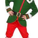 Kids Christmas Elf Costume for Boys Holiday Elf Costume Outfit, M