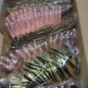 Lullaby 150PCS Gold Plastic Silverware - Disposable Flatware with Pink Handle, Includes 50 Knives, 50 Forks, 50 Spoons, Utensils Plastic disposable for Wedding, Party and Mother's Day