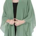 Summer Shawls and Wraps for Women Evening Dresses Bridal Wedding Lightweight Party Travel Chiffon Scarf (Dusty Sage)