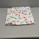 Horaldaily Christmas Tablecloth 60120 Inch Rectangular, Red Green Yellow Lights Washable Table Cover for Party Picnic Dinner Decor (White)