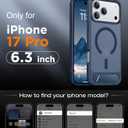 Temdan Designed for iPhone 17 Pro Case, [Built-in Invisible Kickstand][Compatible with MagSafe][Military Grade Shockproof] Slim Translucent Matte Phone Case 6.3 inch (Blue)