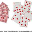 DNB 6 Deck Canasta Cards - 6 Decks Red Playing Cards with Point Values - Includes Canasta and Hand and Foot Rules