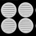 3" Round Plastic Louver Soffit Air Vent Reptile Screen Grille Cover (8, White)