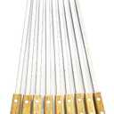 23.5 Inch Extra Long Large Kabob Skewers,12pcs Flat Wide Stainless Steel BBQ Skewer,Reusable Barbecue Stick for Grilling,Metal Heavy Duty Thick Kebab with Wooden Handle with Bag.