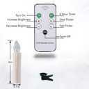 Christmas LED Window Candles with Remote Timer, 20 pcs Waterproof Battery Operated Xmas Tree Candles, Warm White LED Taper Candles for Holiday Wedding Home Chandelier Decor