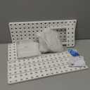 Peggy Kitchen Drawer Cupboard Organizer Tray - Adjustable Storage System For Food Containers, Cookware, Serveware, Utensils and More, White (Medium Set of 2)