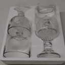 Chefcaptain Margarita Glass Schooner- 21.5 Oz Set Of 4 Extra Large Goblet Crystal Style ZERO LEAD Shrimp Cocktail, Coronaritas, Margaritas 4 PACK With Clips