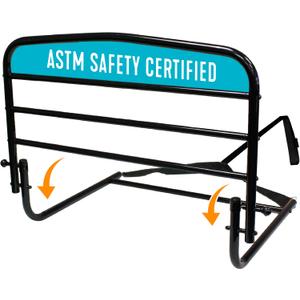 Stander 30 inch Safety Bed Rail, Folding Guardrail for Adults, Seniors, and Elderly, Bedside Stand Assist Bar, Fits King, Queen, Full, and Twin Beds, ASTM Safety Approved Bedrail