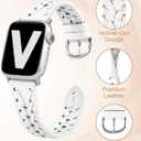 Wearlizer Leather Band Compatible with Apple Watch Band Size: 38/40/41/42mm(Series 11 10) Women Men, Dressy Breathable Hollow-out Braided Strap for iWatch Bands Series 11 10 9 8 7 6 5 4 3 SE/Ultra 3 2 1