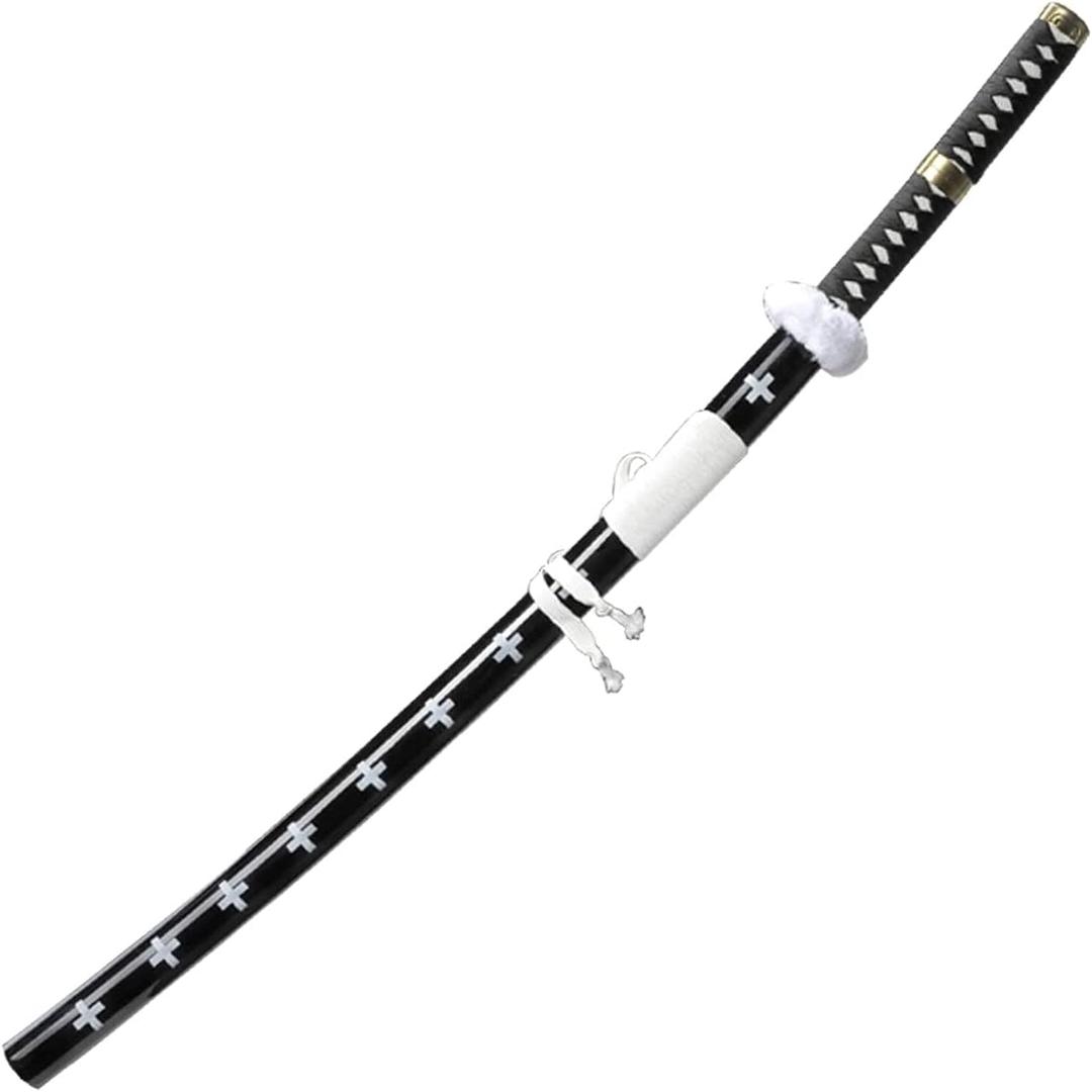 Sword fort Sharp Carbon Steel Roronoa Zoro Kikoku Sword Real Metal Handmade Full Tang Katana Anime Cosplay Sword, Samurai Sword,Yama Enma Arashi /Death Surgeon Trafalgar Law /Kitetsu/shisui/wado ichimonji