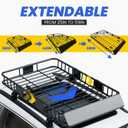 ECOTRIC 59" x 39" x 5.1" Universal Adjustable Roof Rack Cargo Carrier