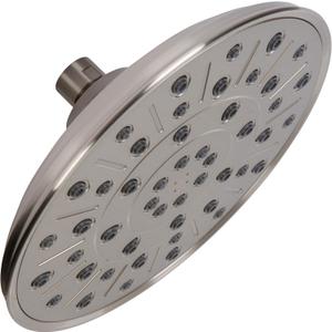 Rainfall Shower Head - 8 Inch Large Overhead Rain Showerhead With Pressure Boosting High Flow, 2.5 GPM - Brushed Nickel