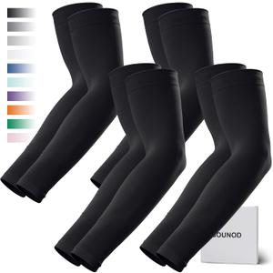 GOUNOD Arm Sleeves for Men Women,Compression Sleeves to Cover Arms for Men Working,Sun Sleeves for Men UV Protection (Black)