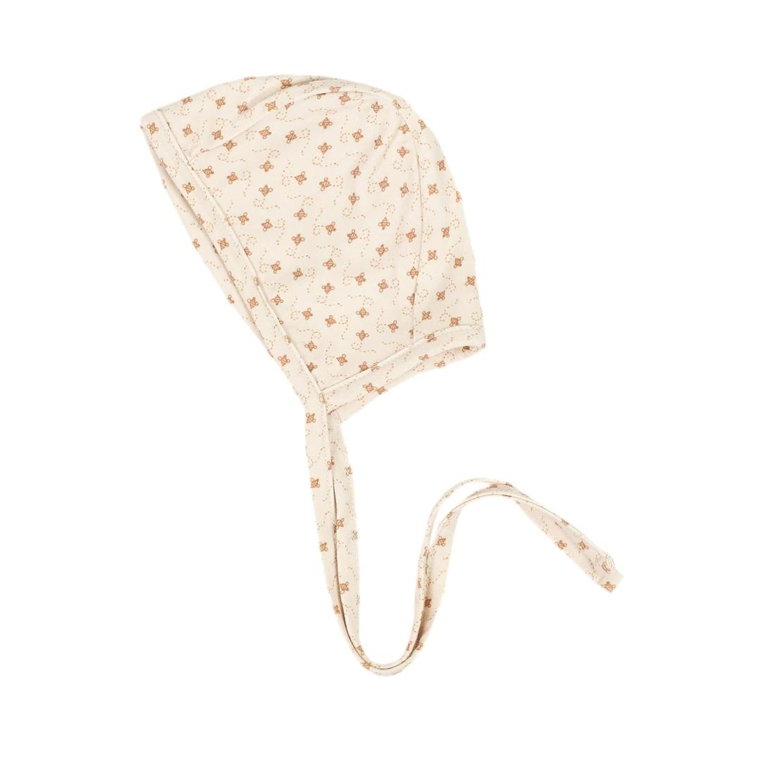 Copper Pearl Baby Bonnets: Ultra-Soft, Comfy to Wear, Tie-On Infant Sun Hat for Protection Against UV Rays, Trendy Coordinating Designs Swaddles, 6-12 Months - Hunnie