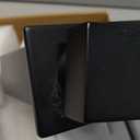 VOTON Black Bathroom Faucets Modern Waterfall Bathroom Sink Faucet Matte Black Single Handle Bathroom Faucet for 1 or 3 Holes with Deck Plate and Pop-Up Drain, Rv Sink Camper Farmhouse Bathroom Faucet (Regular Single Handle - 7.5 inches height)