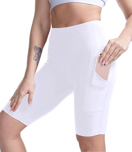 TYUIO High Waisted Yoga Shorts for Women Tummy Control Workout Running Biker Shorts 2 XL