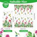 100PCS Spring Summer Hummingbird Paper Napkins 3 Ply Geranium Flower Bird Disposable Hand Towels for Bathroom,Monstera Guest Napkins Decorative Dinner Hand Napkin for Summer Party Weddings Birthdays