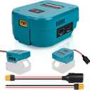 for Power Wheels Battery Adapter Compatible with Makita 18V Battery, 18V to 12V Step Down Power Converter with USB & Type C, XT60 Ports for RC Car, DIY Projects (1 Pack)