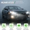 Munirater Driver & Passenger Side Chrome Projector Headlight Assembly Replacement for Civic 2016 2017 2018 Halogen Headlight