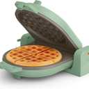 Bella Flip-n-Store Waffle Maker with EverGood Ceramic Nonstick Coating, Fits-anywhere Kitchenware, Power Indicator Light, Cool Touch Handle & Cord Wrap, 7 Wide & 1" Deep Plates, 1000 Watt, Seaglass