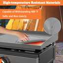 Blackstone Silicone Griddle Cover for 22 Inch Blackstone Grill Cover Flexible & Easy Grip Handle Prevents Splatter & Retains Heat Dishwasher Safe Lid for Easy Cleaning Grill Accessories (Gray)