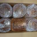 Kate Aspen Ribbed Retro Arch Floral Rose Gold Drinking Glasses Set of 6, (10 oz) Vintage Glassware Set Cocktail Glass Set, Juice Glass, Water Cups | Great Hostess Gift & Gift for New Home Owners