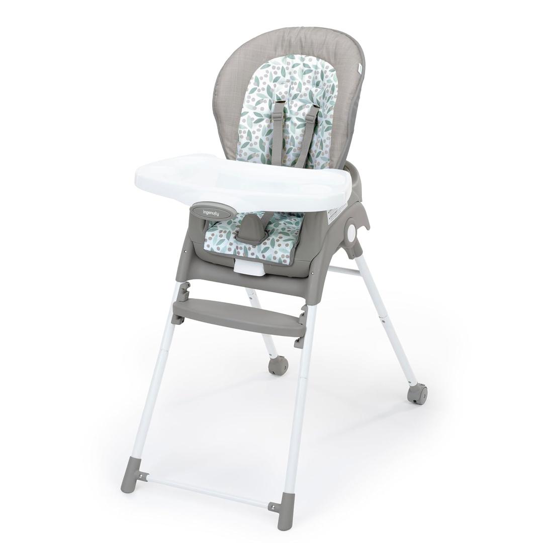 Ingenuity Trio Foldaway 6-in-1 Baby High Chair, 6 Ways to Use, Toddler Chair, Foldable Legs, 6M-5Y - Endless Blooms